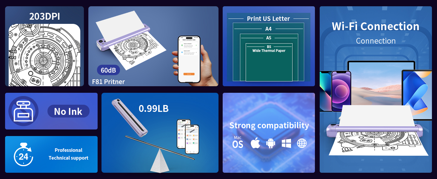 portable printers wireless for travel