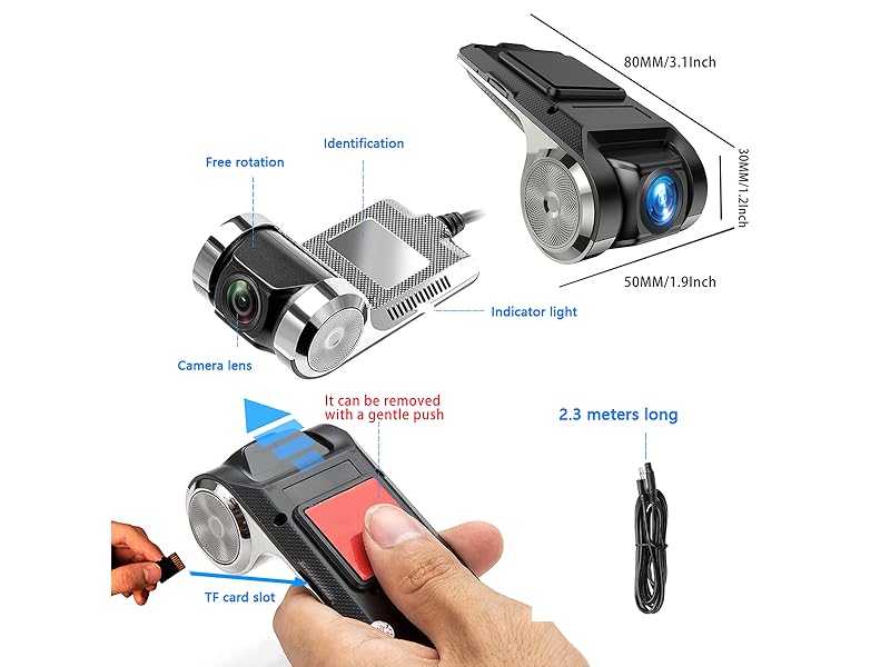 METEESER USB Car DVR Camera Video Recorder,