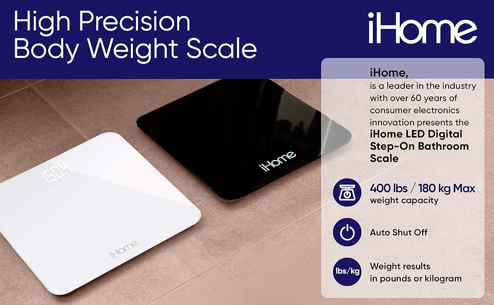 digital bathroom scale iHome LED Digital Scale A scale weight loss modern body home gym excersize