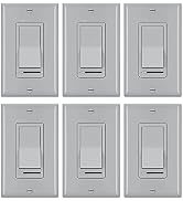 [6 Pack] BESTTEN Dimmer Switch, 3 Way or Single Pole, for Dimmable LED Light, Halogen and Incande...