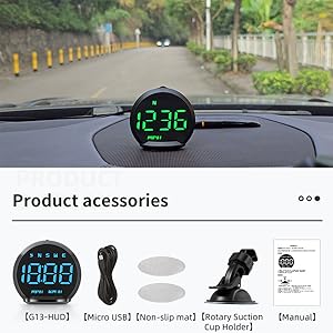 Car GPS HUD Speedometer LED Digital Heads Up Display