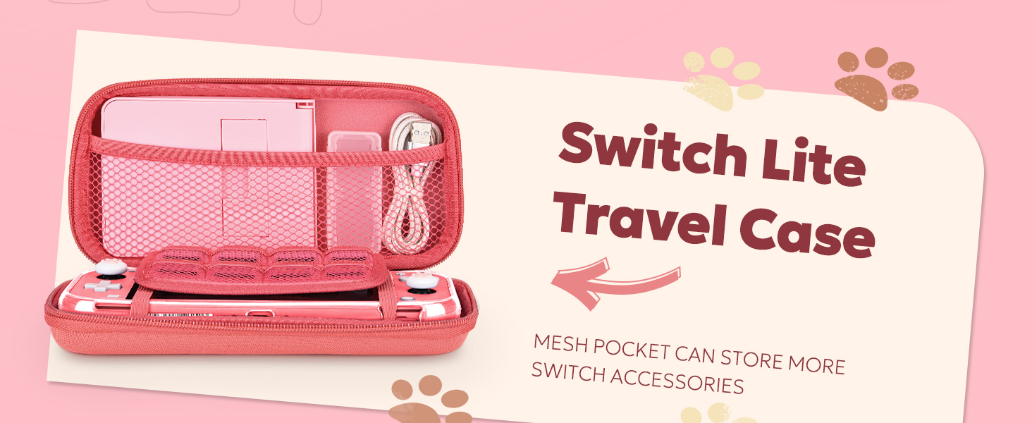 nintendo switch lite case coral