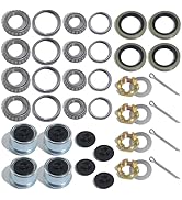 LUXTRKSTO 4Sets L68149 L44649 Trailer Hub Bearings Kit for 1-3/8'' to 1-1/16'' Tapered Axle, with...