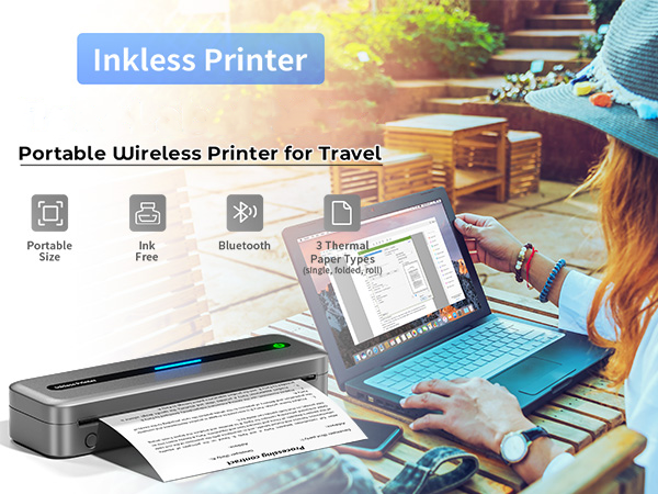Wireless Inkless Thermal Printer,