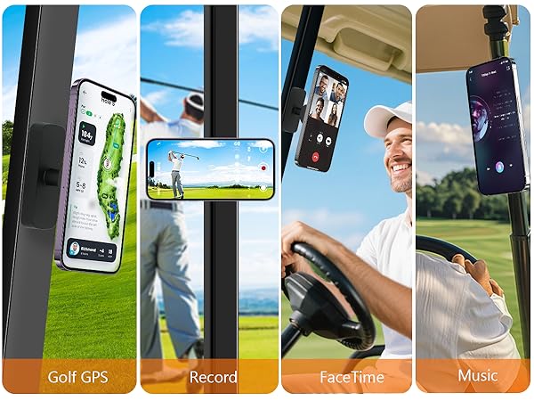 magnetic phone holder for golf cart
