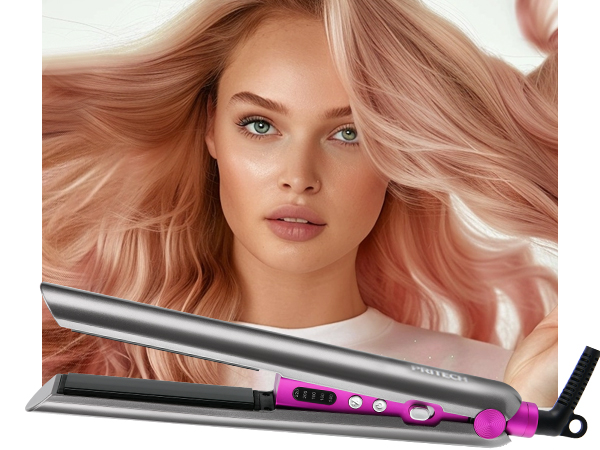 flat iron hair straightener and curler 2 in 1