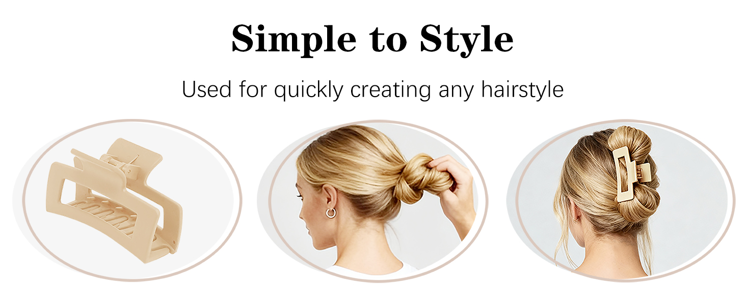 Flat Hair Clips for Women