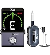 Xvive P58 Wireless Guitar Pedal System 5.8GHz Wireless Guitar Transmitter and Chromatic tuner Ped...