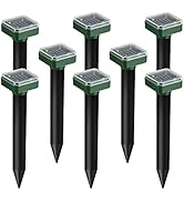 Mole Repellent Solar Powered, Gopher Repellent Ultrasonic Mole Stakes Deterrent for Yard, Solar R...