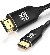 KELink Mini HDMI to HDMI Cable 6FT, [Aluminum Shell, Braided] High Speed 4K 60Hz HDMI 2.0 Cord, C...