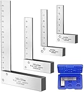 XUNTOP 4PCS Machinist Square 2, 3, 4 and 6 inch Squares Combinations, 90-Degree Right Angle Engin...