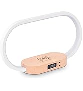 NCONCO Table Lamp Bedside Light with Wireless Charger Clock USB Port Stepless Dimming Touch Lamp
