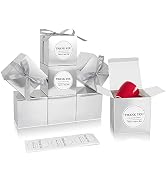 COTOPHER Small Gift Boxes 100 Pack 4x4x4 inches Silver Gift Boxes with Lids for Gifts, Crafting, ...