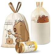 VOK 8 Gallon Trash Bags with Capybara Printed, Drawstring Medium Garbage Bags, Tear-Resistant &amp; L...