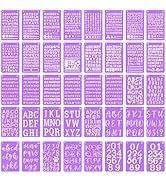 UCEC 40 PCS Small Letter Stencils for Painting 4 x 7 Inch Number &amp; Alphabet Stencils for Crafts R...