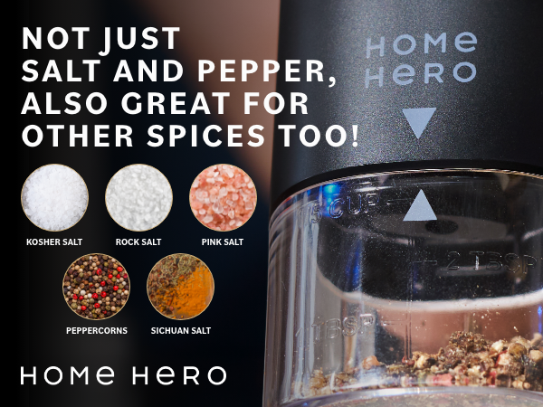 Salt and pepper grinder for other spices