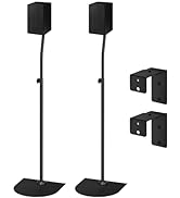 Speaker Stands Pair for Samsung Speakers with Speaker Wall Mount, Height Adjustable Extends 33" t...