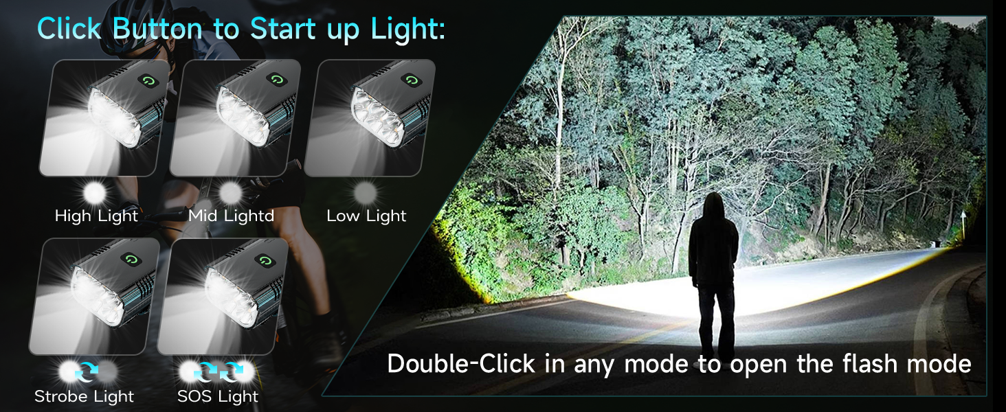 5 Modes bike light