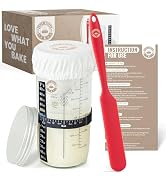 Cozy Bread Sourdough Starter Jar Kit - USA Brand - Cups and mL Measurement Lines - Dishwasher Safe