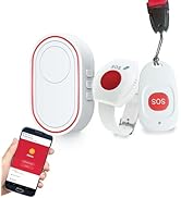 Topvico WiFi Emergency Button for Elderly, Senior Fall Alert Devices, SOS Life Alarm Bracelet Wir...