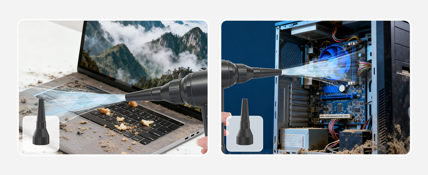 for computer maintenance, workshop cleaning, model building, and outdoor gear preparation