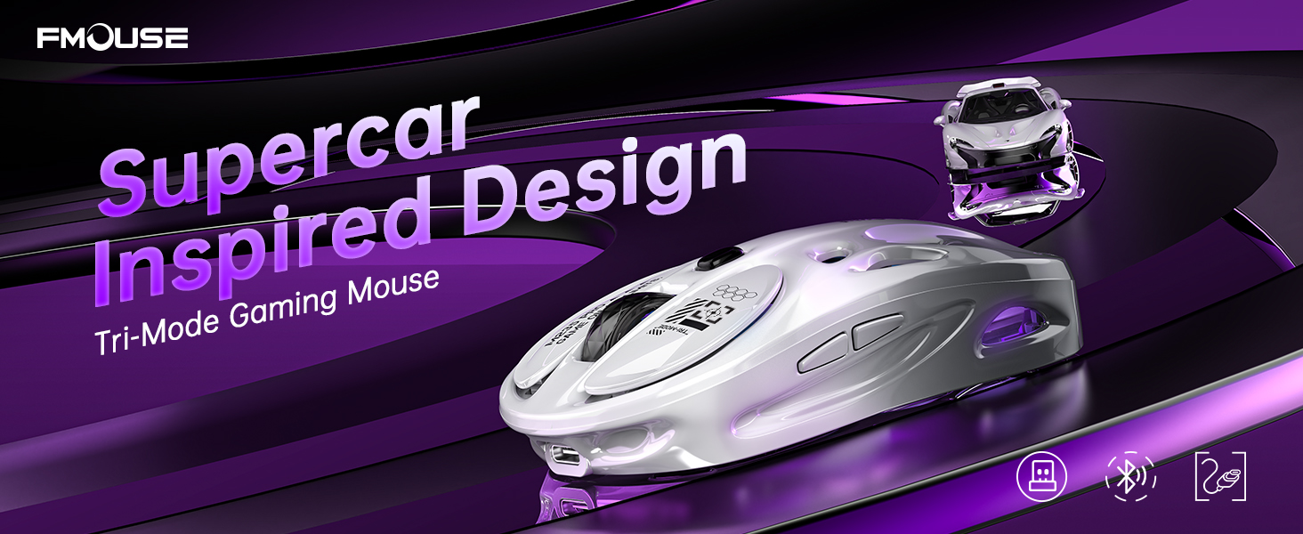 Tri-Mode Wireless Mouse (2.4G/Bluetooth/Wired)