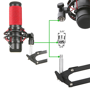 HyperX QuadCast boom arm stand installation