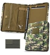 Livans Portfolio Padfolio Binder Detachable 3-Ring Binder Planner, Zip Tactical Notebook Cover wi...
