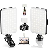 ALTSON 2-Pack 60 LED Selfie Light Portable Clip for Phone Fill Light Rechargeable 2200mAh Clip on...