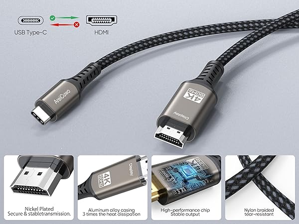 USB C to HDMI Cable 6.6FT