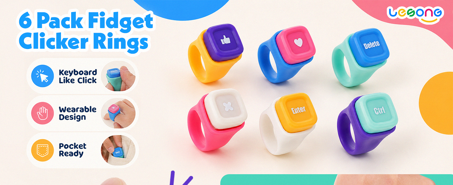 6 Pack Fidget Clicker