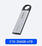 ORICO 1TB External SSD Up to 1050MB/s, Hanging Hole Design Portable Solid State Drive, USB C&amp;A 2 ...