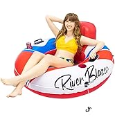 2023 New &amp; Upgraded Sunlite Sports Heavy Duty River Tube Inflatable, Premium Water Float to Loung...