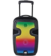 Naxa Electronics NDS-1215 Portable Bluetooth Speaker System - Black, 20.7"x11.6"x13"