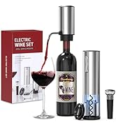 PENTASPI Electric Wine Opener Set, Automatic Electric Wine Bottle Opener, 4 in 1 Rechargeable Cor...
