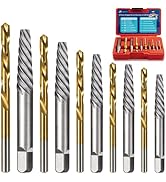 Doaho 14 Pcs Spiral Screw Extractor Set and Left Hand Drill Bit Kit,Easy Out for Remover Stripped...