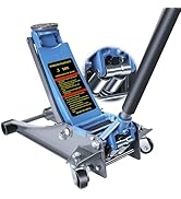 LARBANKE 3 Ton Floor Jack with Dual Pistons Quick Lift Pump,6600 LBS Low Profile Carbon Steel Flo...