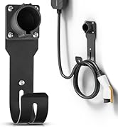 MECMO EV Charger Holder SAE J1772 Nozzle Holster Dock and J-Hook Combination Wall Mount, EVSE Ele...