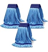 Heavy Duty Commercial Mop Head Replacement Microfiber Tube Mop Heads for Floor Cleaning: 3 Packs ...
