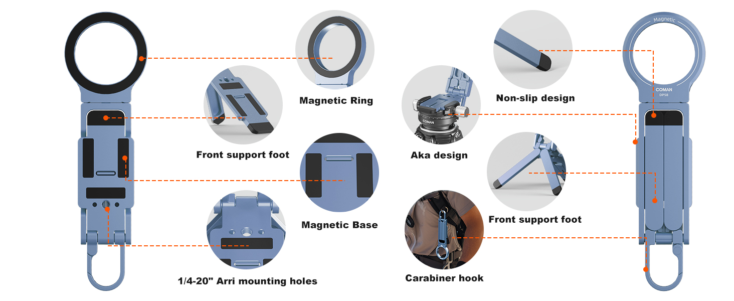 magnetic phone tripod
