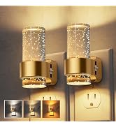 L LOHAS LED Night Lights Plug into Wall, 2 Pack Mini Dimmable Night Light | Dusk-to-Dawn, Soft Wh...