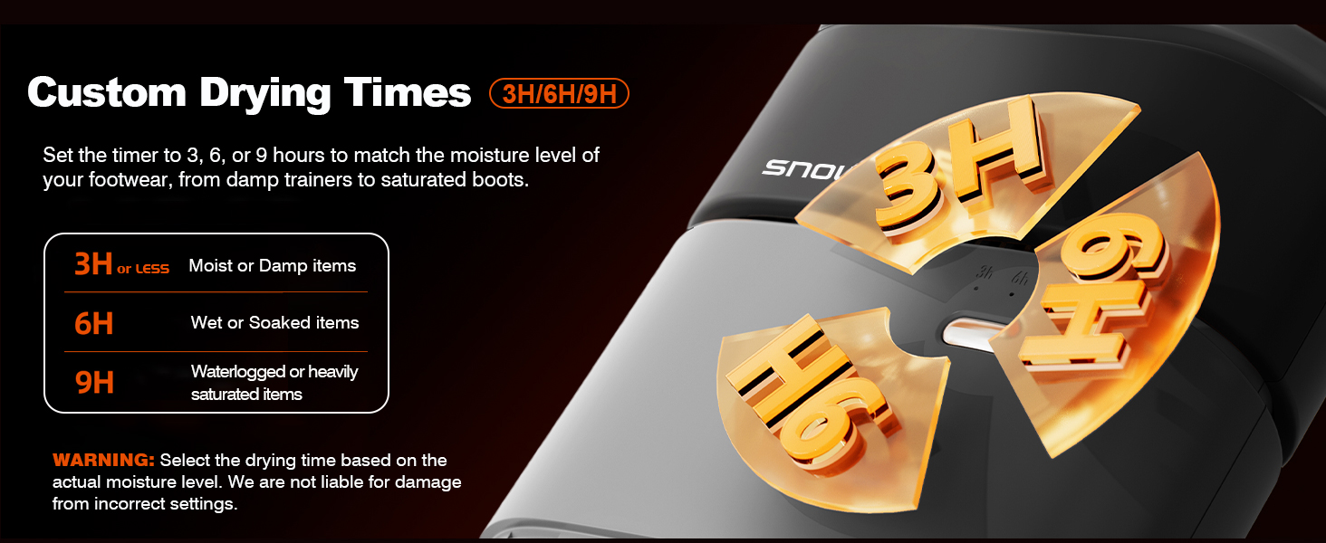 Snowpea shoe dryer with timer - pc