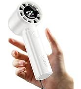 coldSky Portable Handheld Turbo Fan,5 Speeds High Speed Personal Fan With Digital Display,4000mAh...