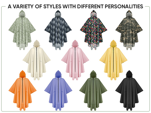hooded rain poncho
