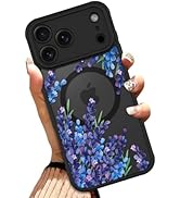 OOK Case for iPhone 17 Pro Max 6.9 Inch (Compatible with MagSafe) Purple Floral Flowers Lavender ...