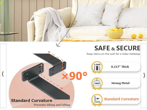 black brackets for floating shelves