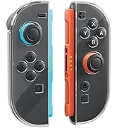 FUNDIARY Clear Protective Case Compatible with Switch 2 Joycon Controllers, Ergonomic Anti-Slip T...