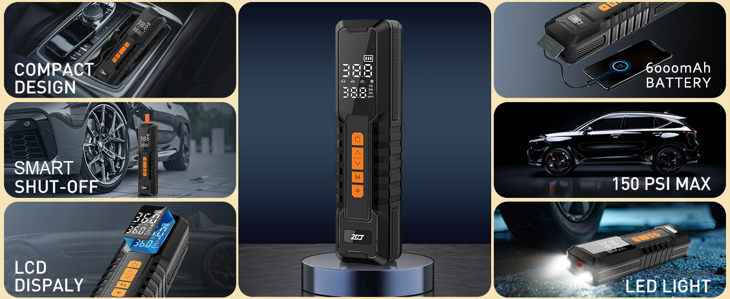 Tire Inflator Portable Air Compressor