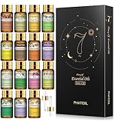 PHATOIL 15PCS Essential Oils Gift Set - Premium Quality 100% Natural Pure Essential Oils for Arom...