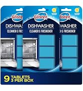 Glisten Dishwasher Cleaner and Freshener Deodorizer, Cleans and Freshens During Wash Cycle, Made ...